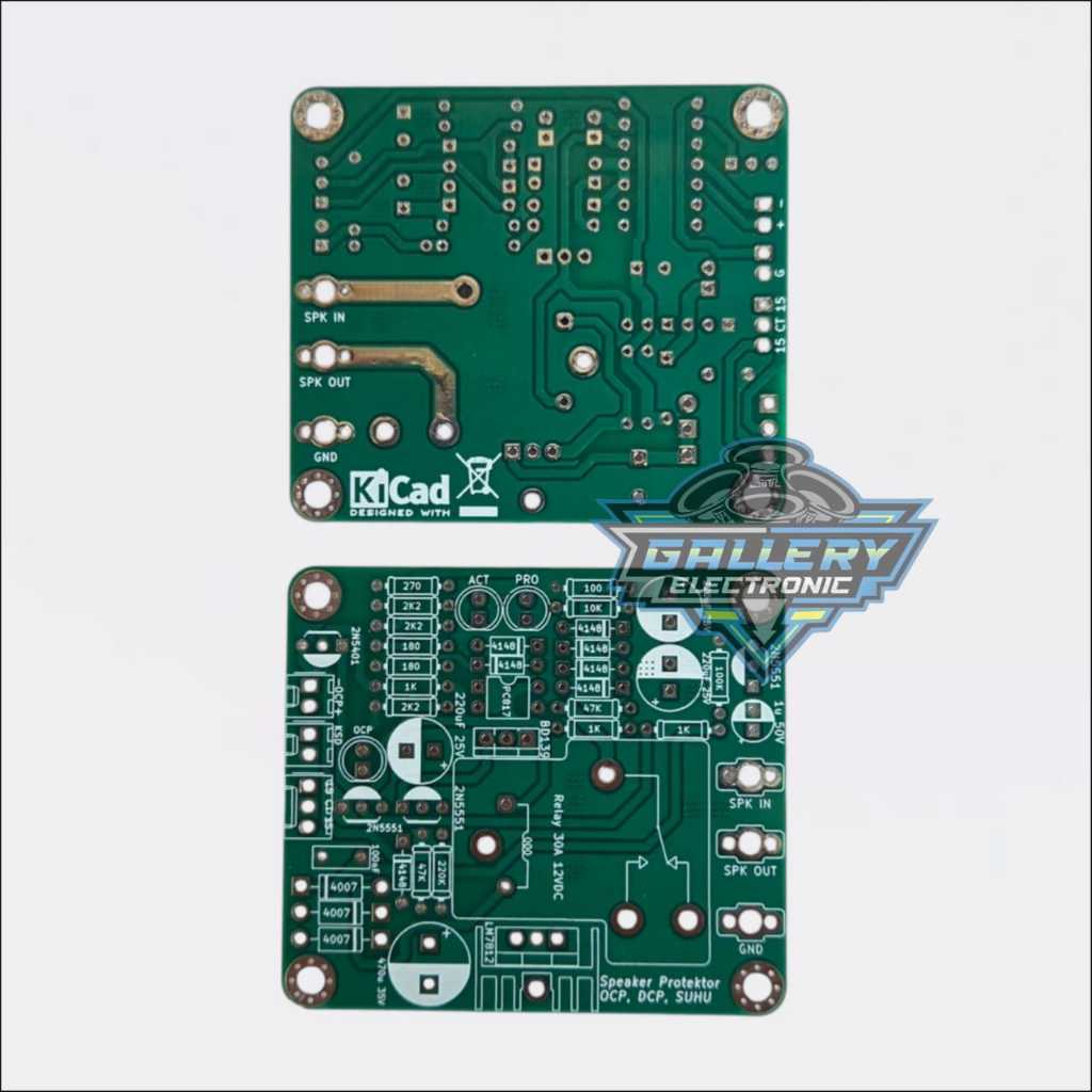 PCB Spiker Protektor OCP DCP Suhu / Speaker Protektor OCP+DCP+ Stereo Double Layer FR4 Fiberglass
