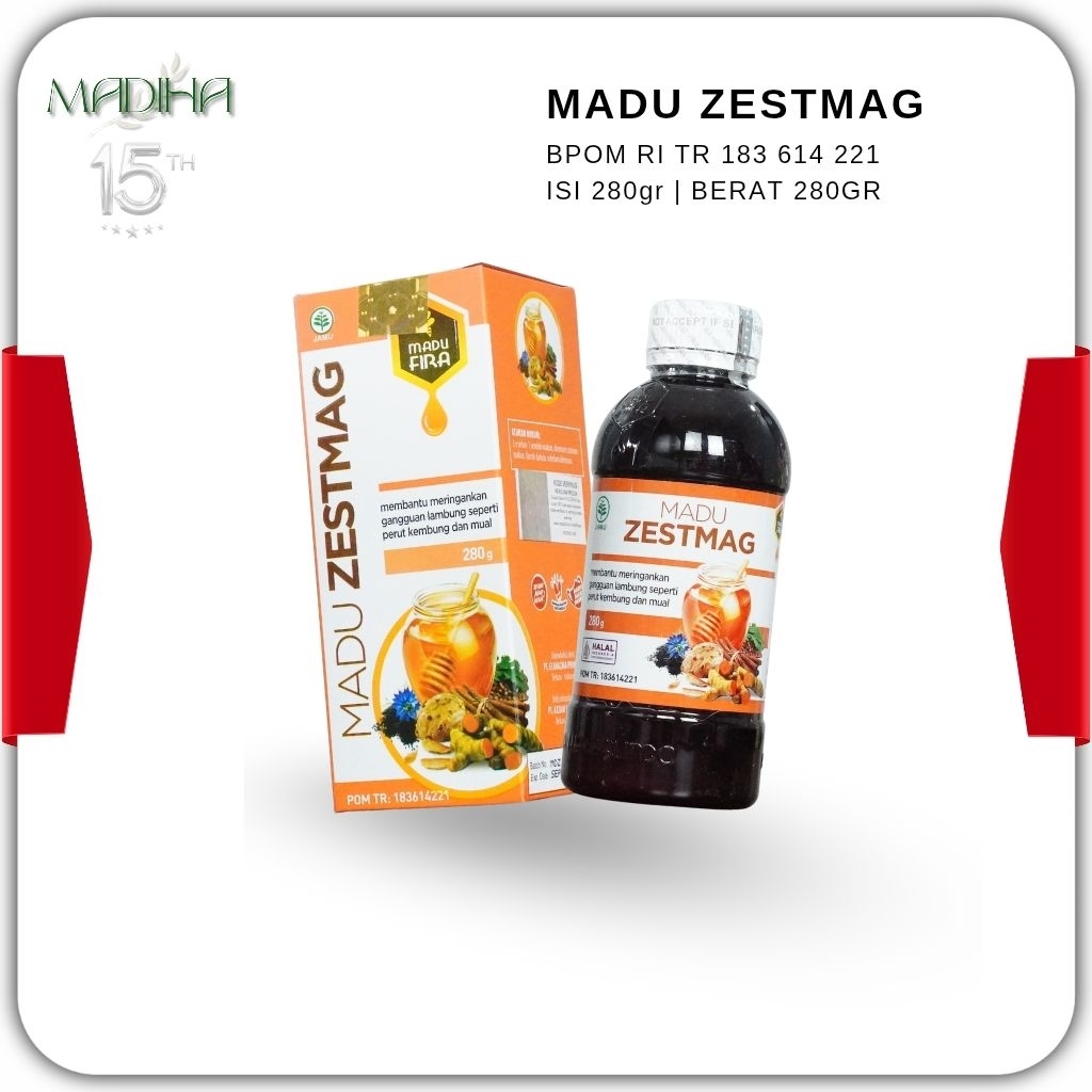 Madu Fira Zestmag Meringankan Gangguan Pencernaan Perut Mual Dan Kembung Oringinal BPOM ISi 280 Gram
