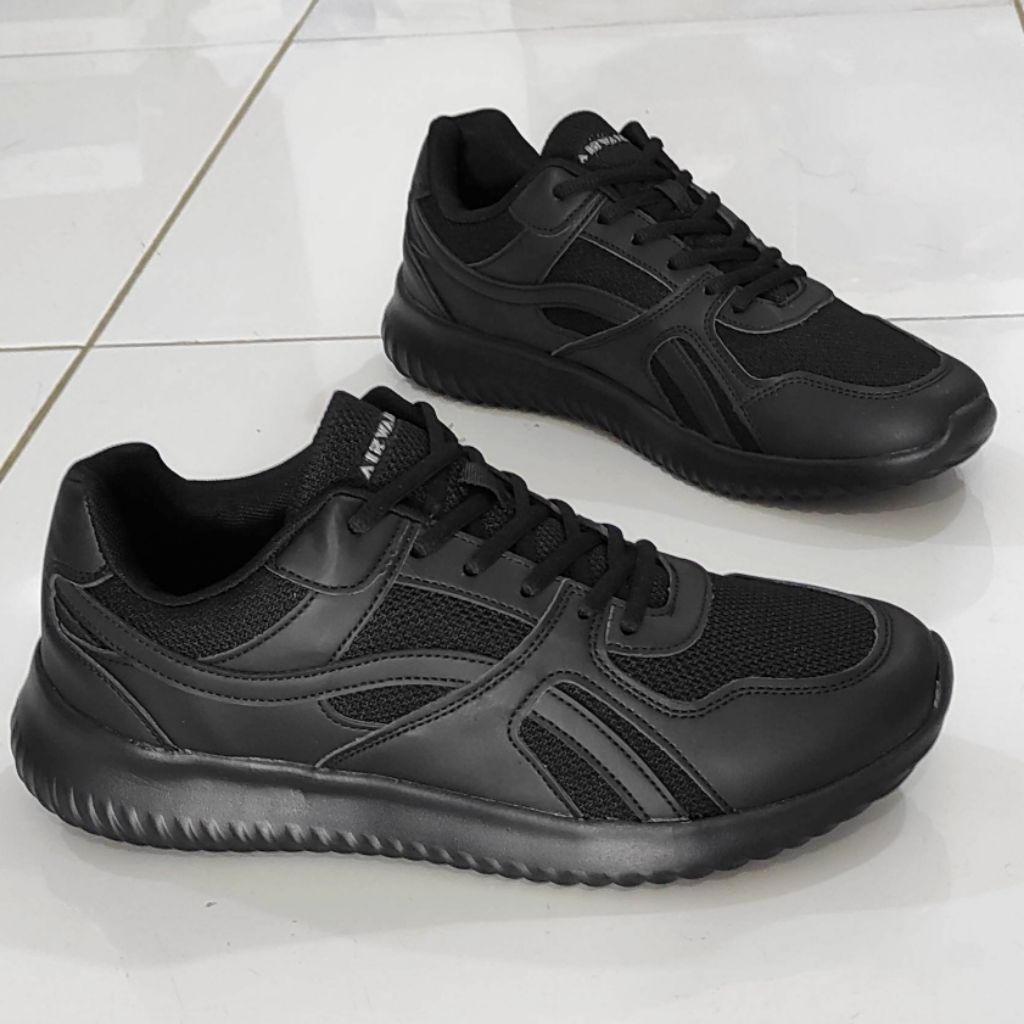 SEPATU SEKOLAH AIRWALK AllBlack Original *BEST SELLER