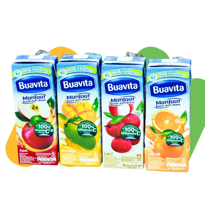 BUAVITA 250 ML / MINUMAN INSTAN RASA BUAH / BUAVITA ORANGE / BUAVITA MANGGA / BUAVITA LYCHEE / BUAVI