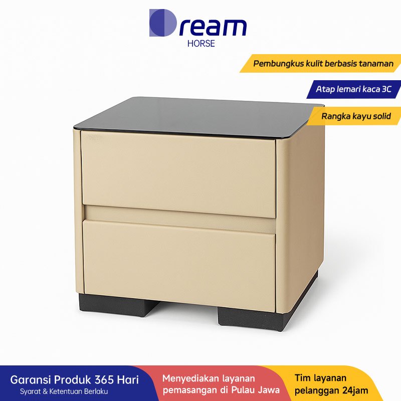 COD Meja Nakas / Meja Nakas Minimalis / Panel Kaca / Meja Nakas Kayu Solid / Lemari Nakas Modern