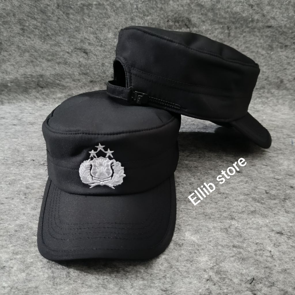 Topi Komando Bintara Polri Premium / Fieldcap Bintara Polri / Topi Polisi Bintara
