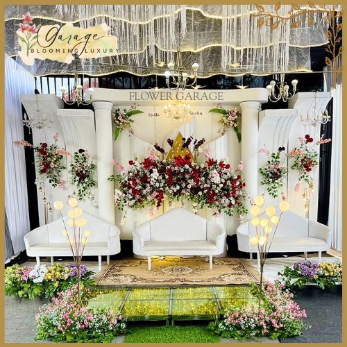 [FREE PETI KAYU] 1 Set Lampu Kaca Panggung Akrilik Lantai Kaca Tempered Glass LED