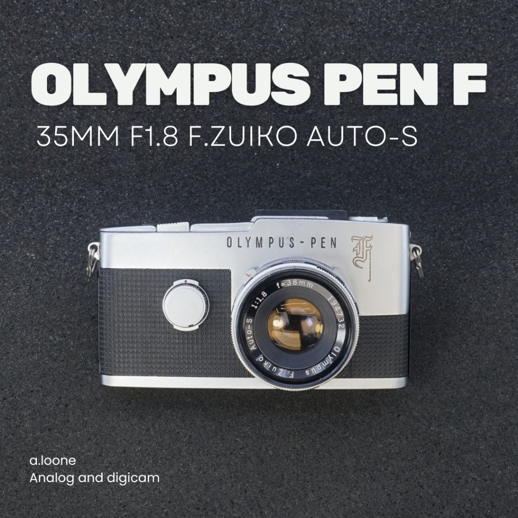 OLYMPUS PEN F SILVER Gothic  + Zuiko Auto‑S 35mm f/1.8 — HALF-FRAME SLR ANALOG KLASIK 35MM ROLL FILM