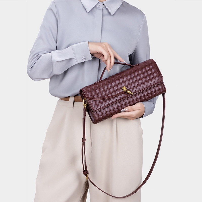 BESTPROMO [30x12cm] Tas Bahu Besar Tas Premium Wanita Arrow Bag Largetas Woven Tas Tangan Anyaman