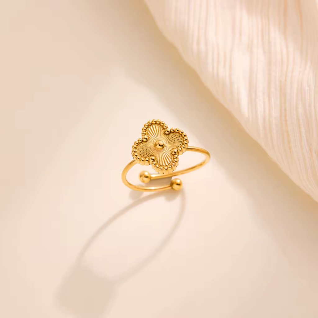 Cincin Titanium Model Daun Semanggi Sun / Cincin Titanium