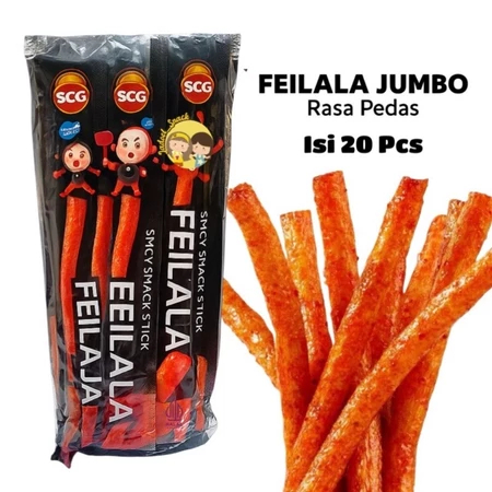 Feilala Long Stick Latio Isi 20 pcs Spicy Snack Pedas