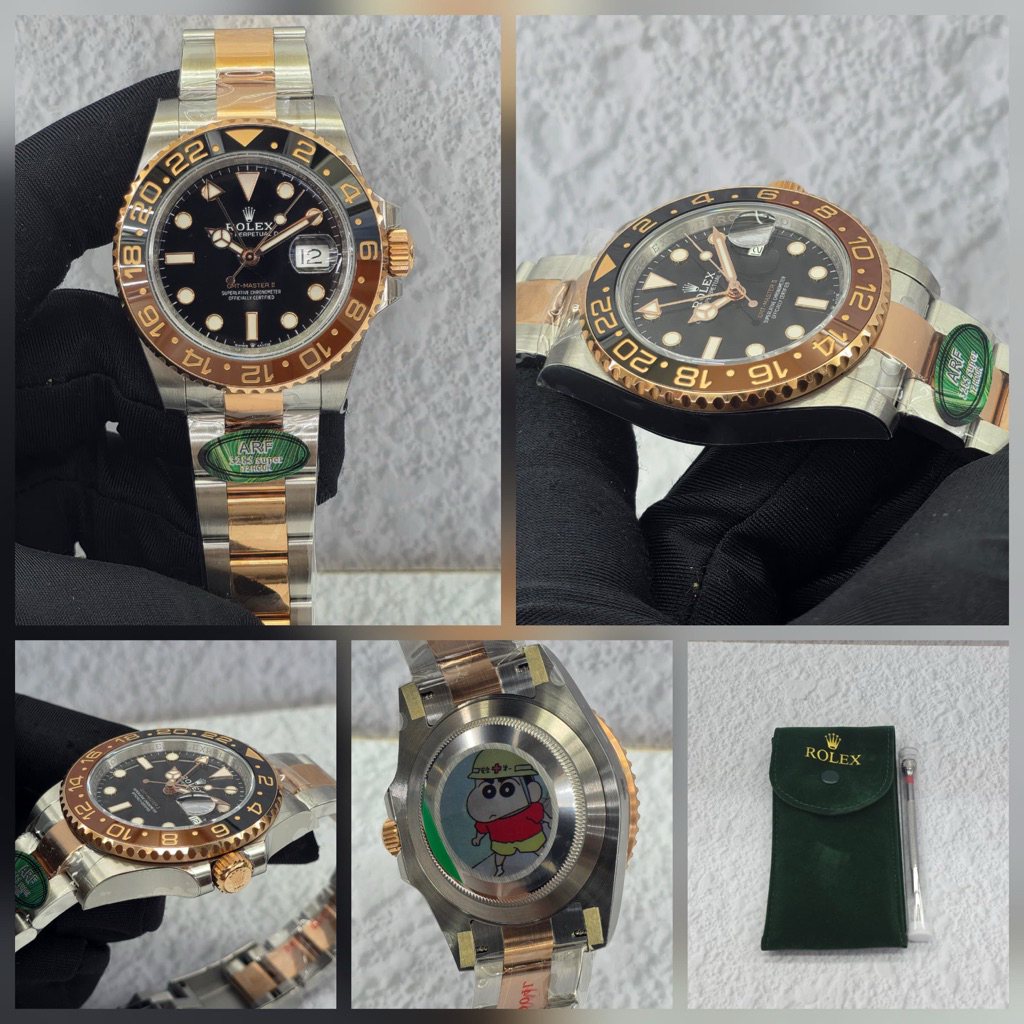Rolex GMT Rootbeer tgl autometik mesin swiss 3285