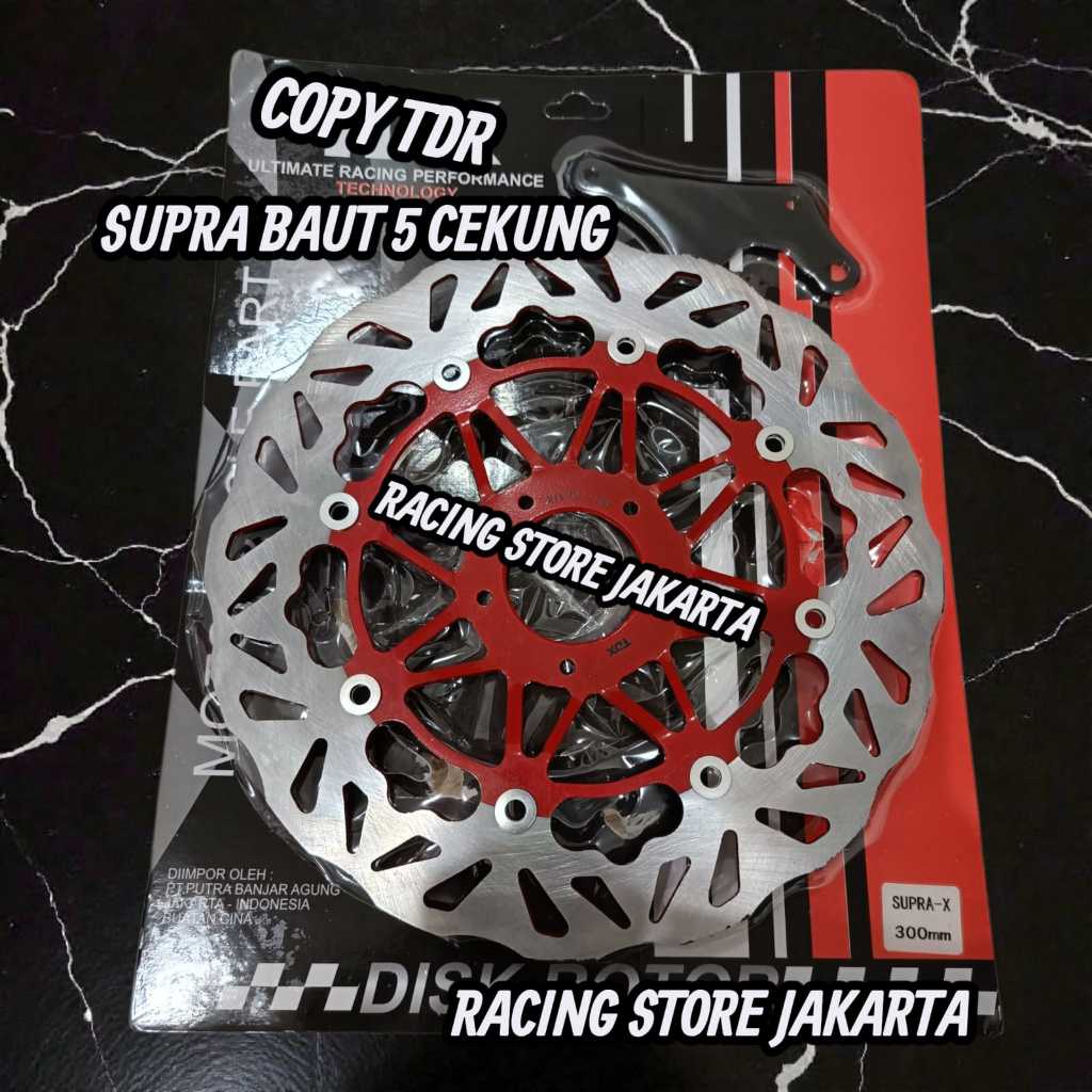 Disc Brake Mos 300mm Plus Breket Piringan Cakram Depan Variasi Motor Kharisma Karisma Supra x Supra 