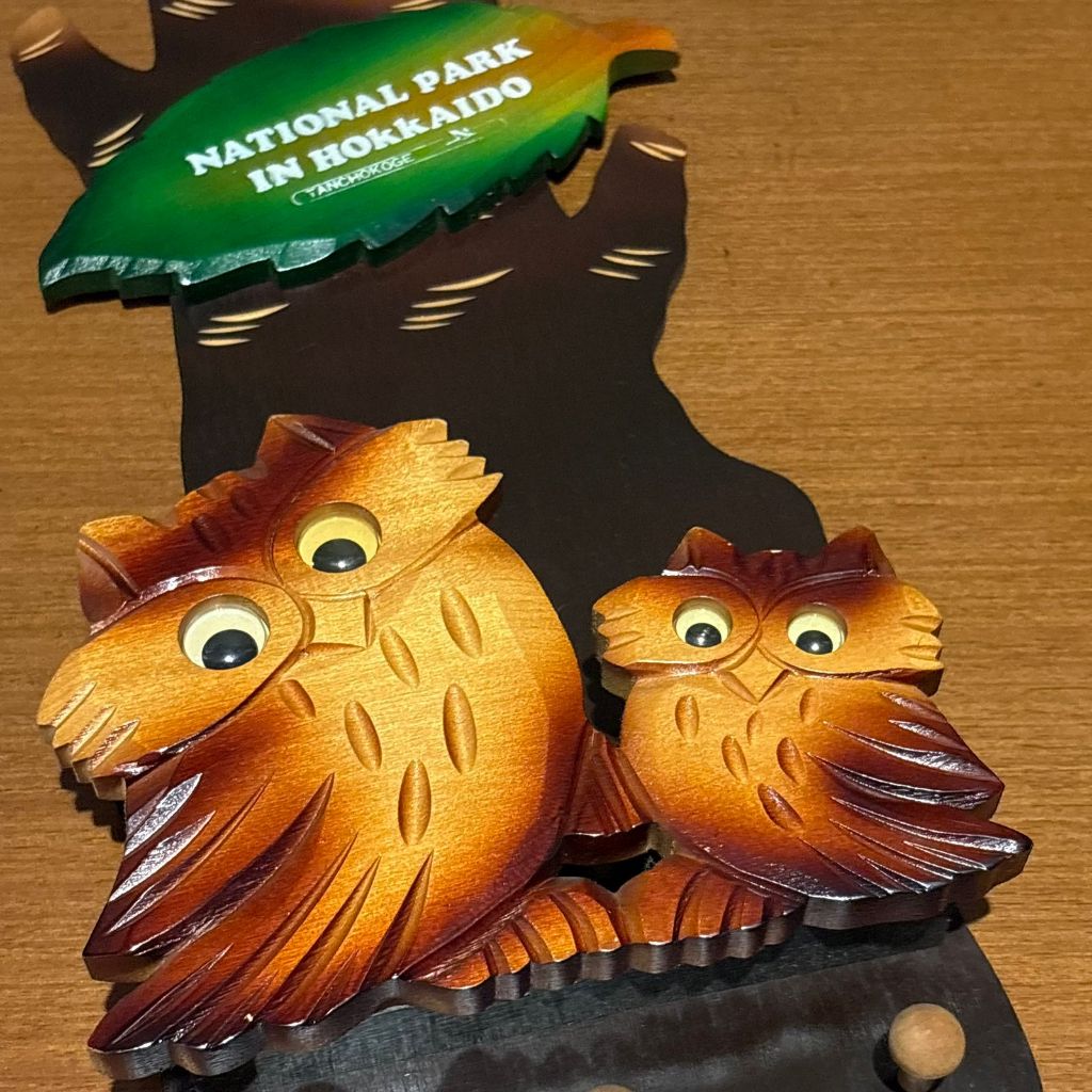 handcrafted wooden keyholder handmade intarsia woodwork from hokkaido japan rak gantungan kunci kayu