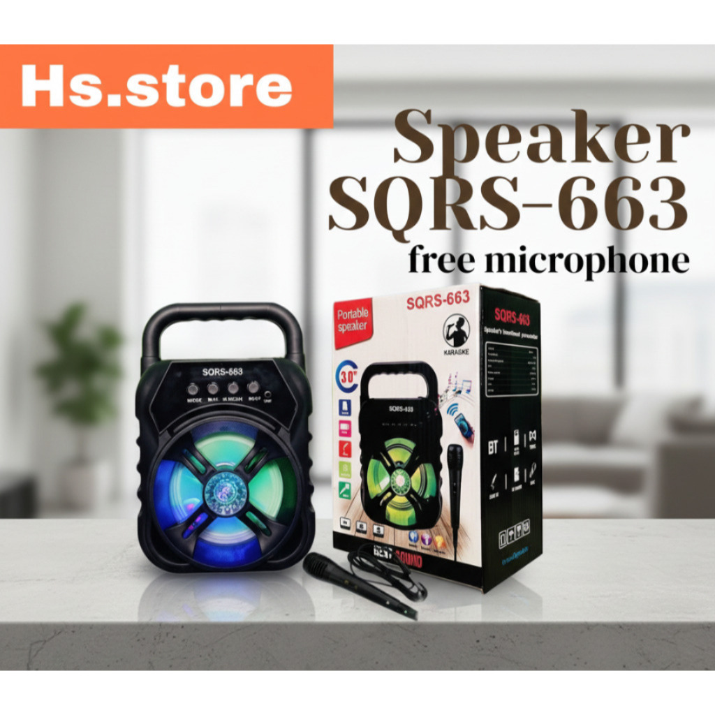 speaker SQRS 663 speaker set mic speaker wireless speaker portable