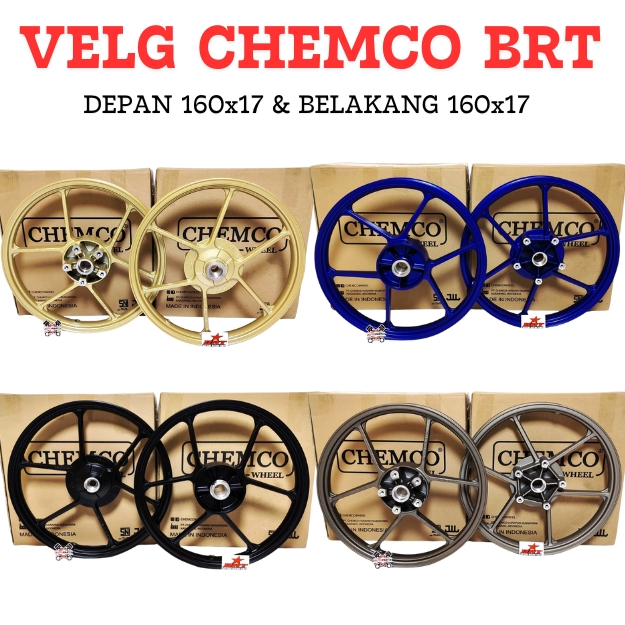 Velg BRT CHEMCO Racing 160 RING 17 PNP MX KING SONIC NEW CB CBR Supra GTR SATRIA FU GSX Double Disc