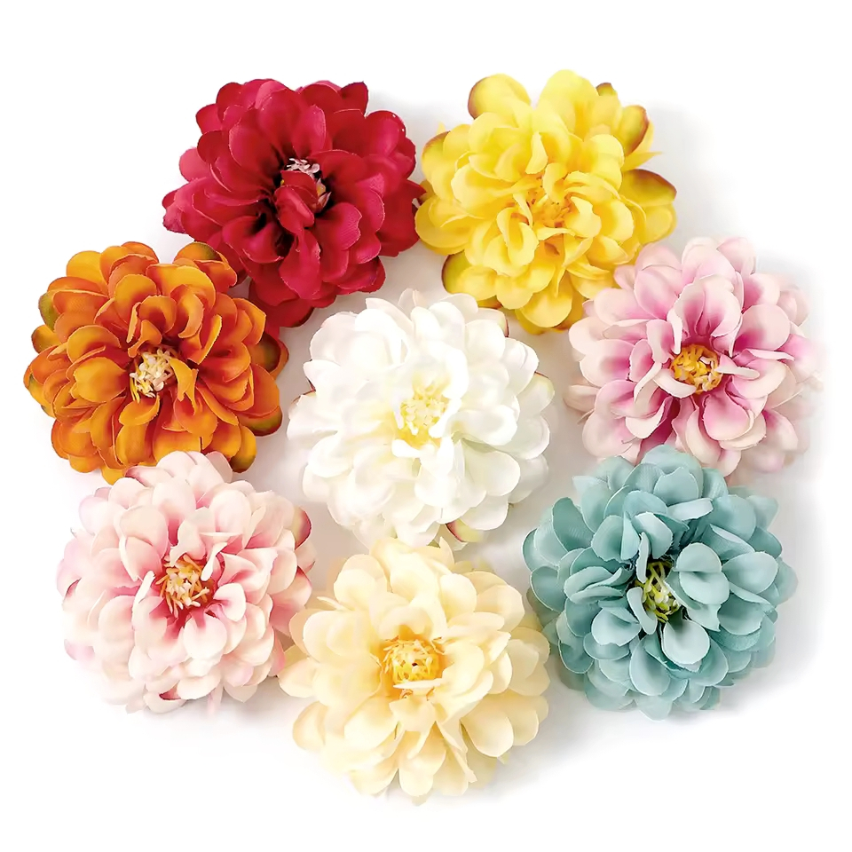 Kepala Bunga - Peony 8 cm Artificial Flower Kain Peoni Putik Dahlia Daisy Pom Pom Matahari Hydrangea