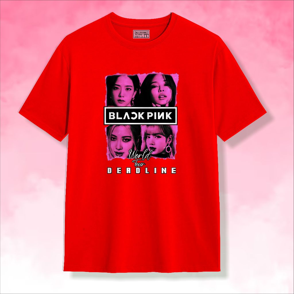 Kaos Blackpink Deadline World Tour Tshirt Blackpink Asli Cotton Combed 30s Premium Unisex Anak & Dew