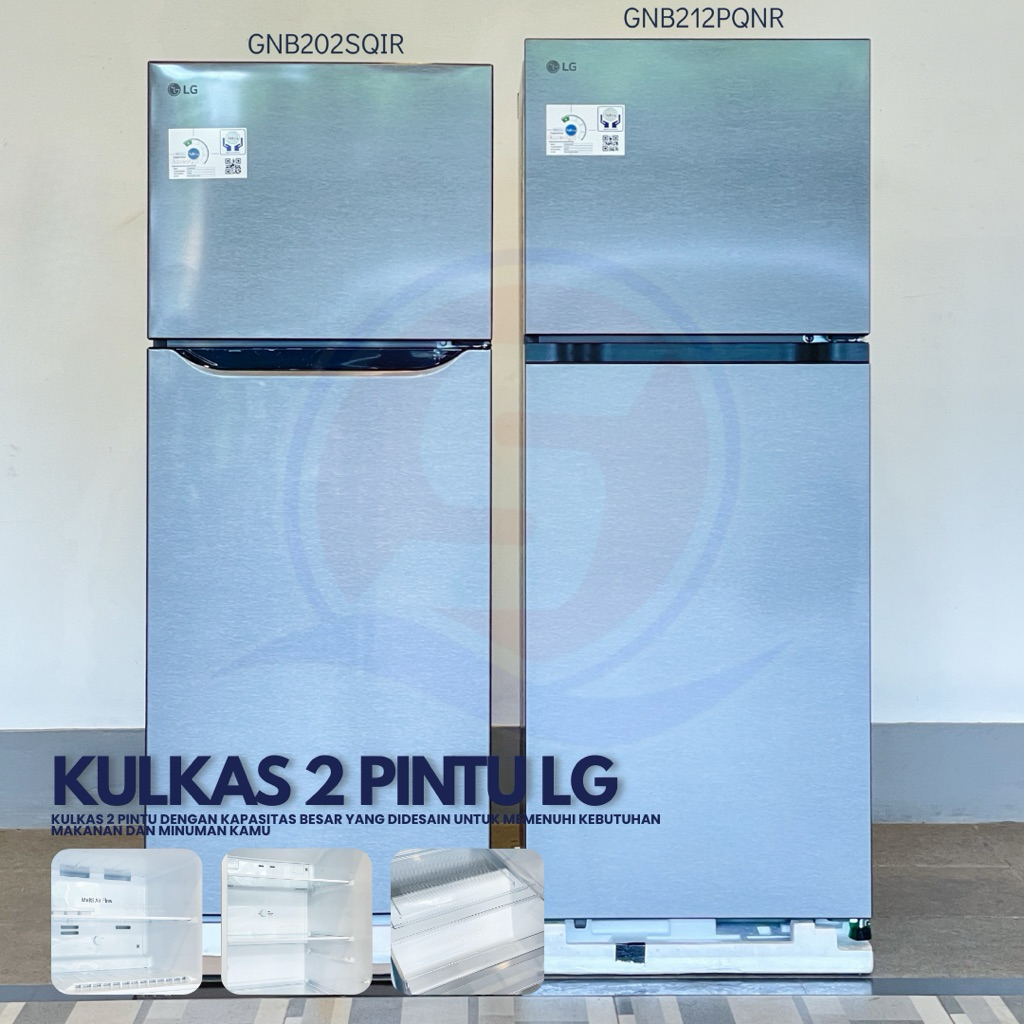 KULKAS 2 PINTU LG | PENDINGINAN CEPAT KAPSITAS BESAR ANTI BUNGA ES