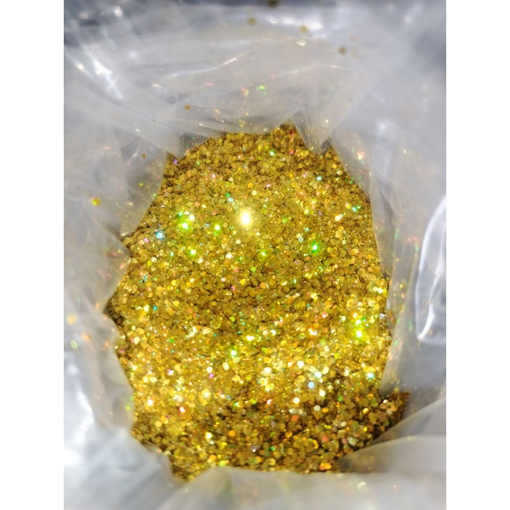 Gliter hexagon gold Hologram 10gr