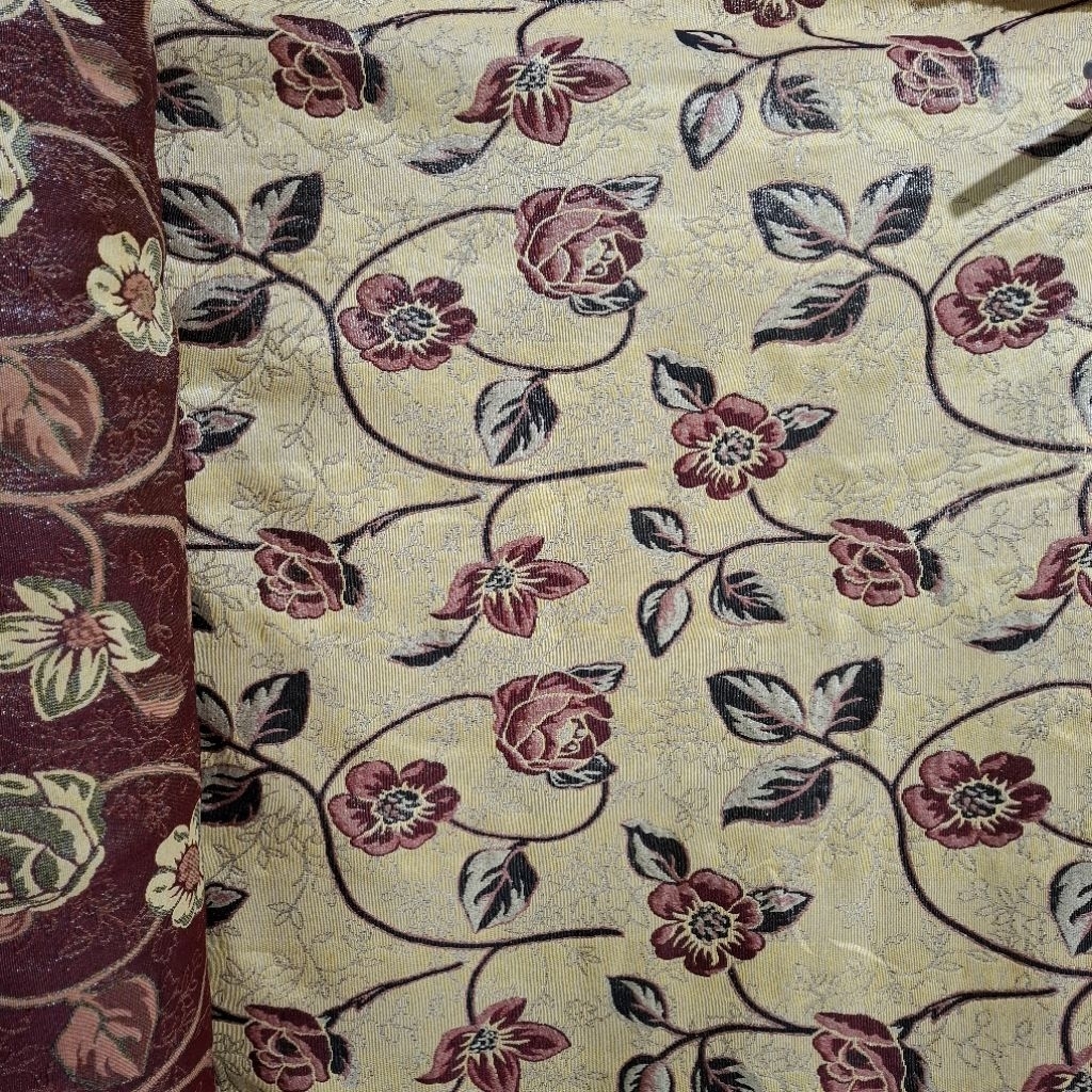 Kain Sofa Benang Mas Motif - Bahan Kursi Sofa Klasik - Kain Sofa Meteran