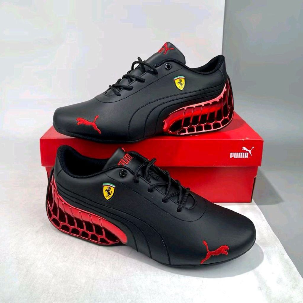 Sepatu puma Ferrari X Roma Red black