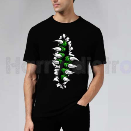 Kaos cakar harimau unik robek perut atasan pria hitam kaos sablon gambar fashion pria atasan baju co