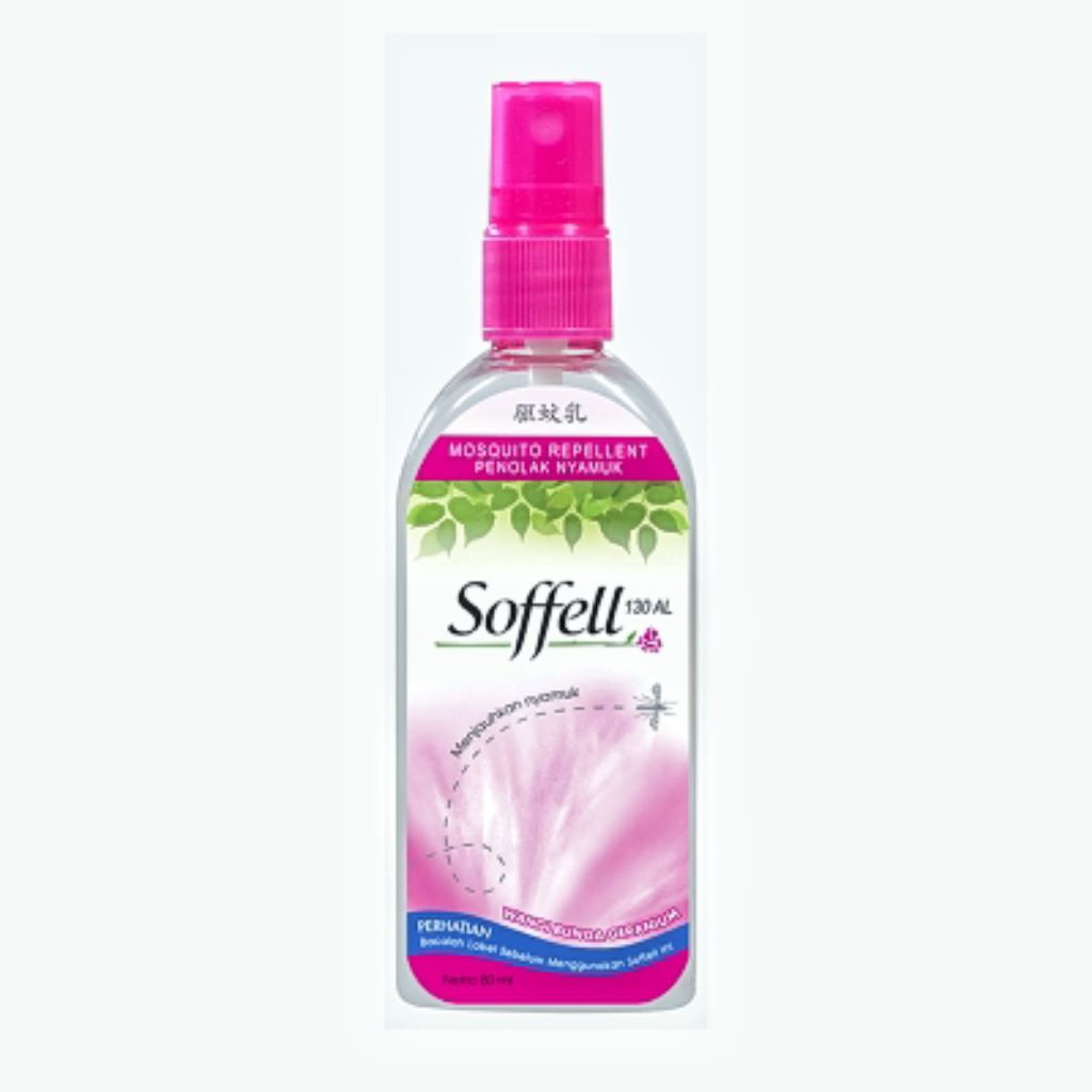 Soffell Botol Spray Anti Nyamuk Geranium 80 ML Soffell Botol Spray Penolak Nyamuk Promo Termurah