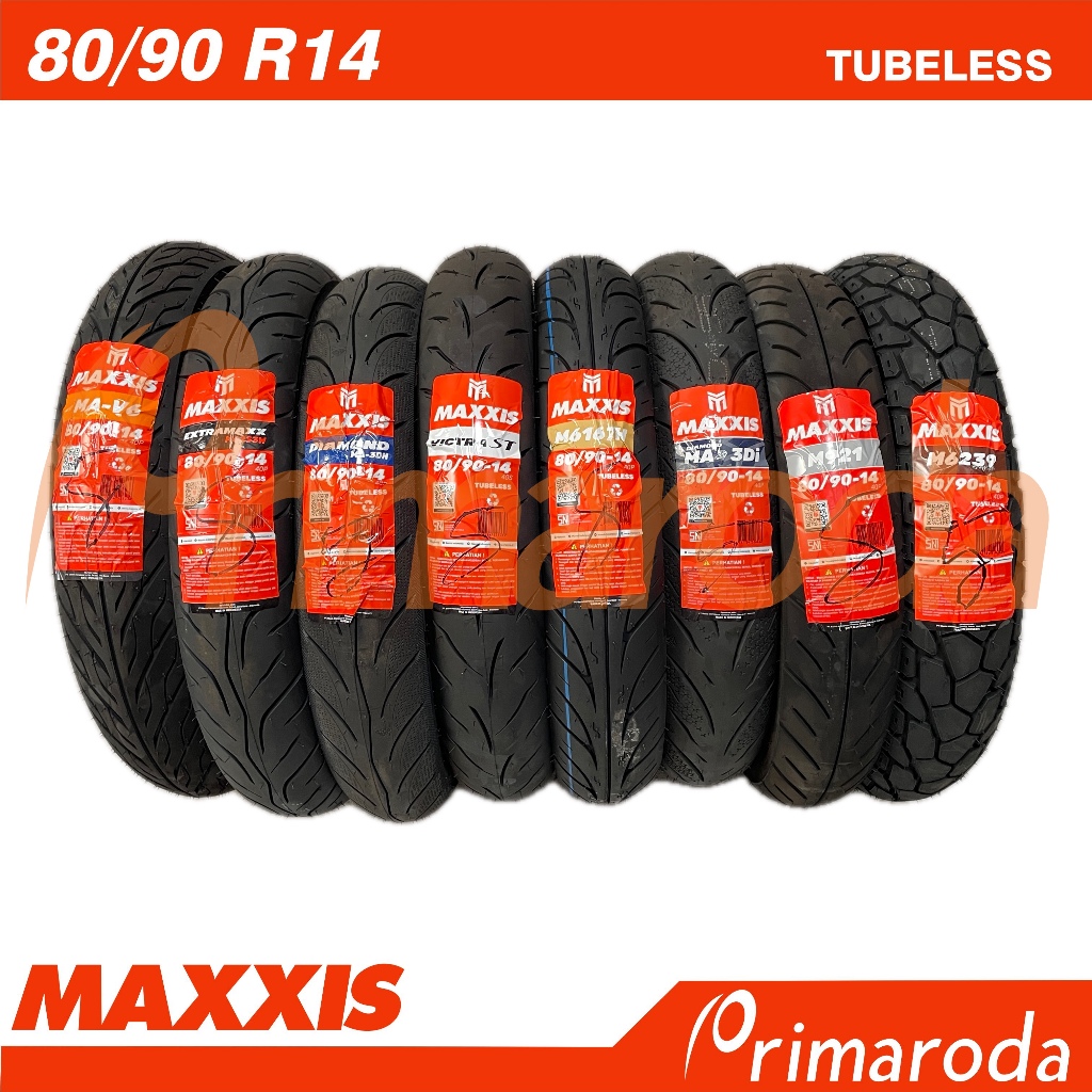 Ban Belakang Yamaha Fino 125 2010 2011 2012 2013 2014 2015 2016 2017 Tubeless MAXXIS 80/90 Ring 14