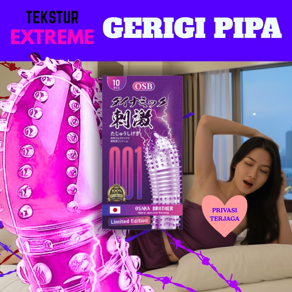 Kondom Tipis Gerigi Premium - 001 & Anti Bocor - Ultra Tipis - COD