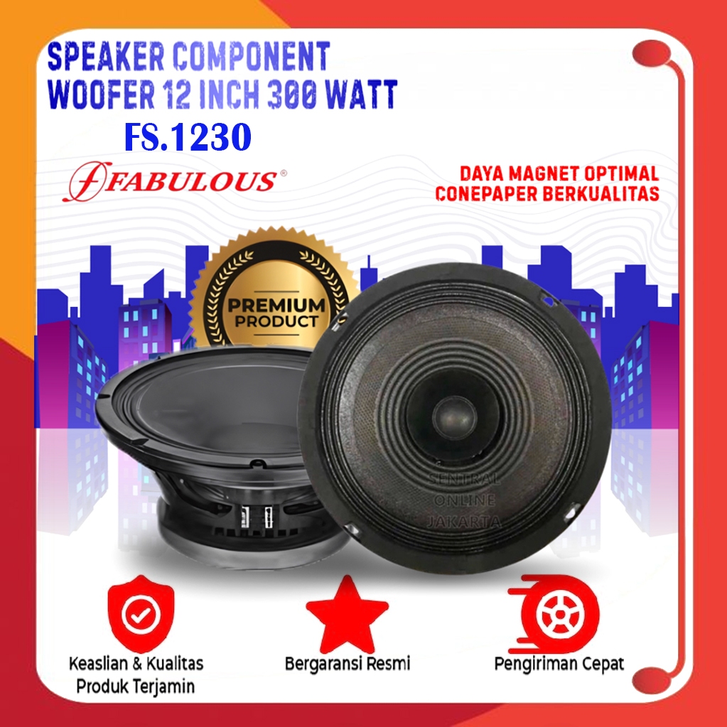 FS-1230 12 Inch Subwoofer 300W 8 Ohm Weatherproof