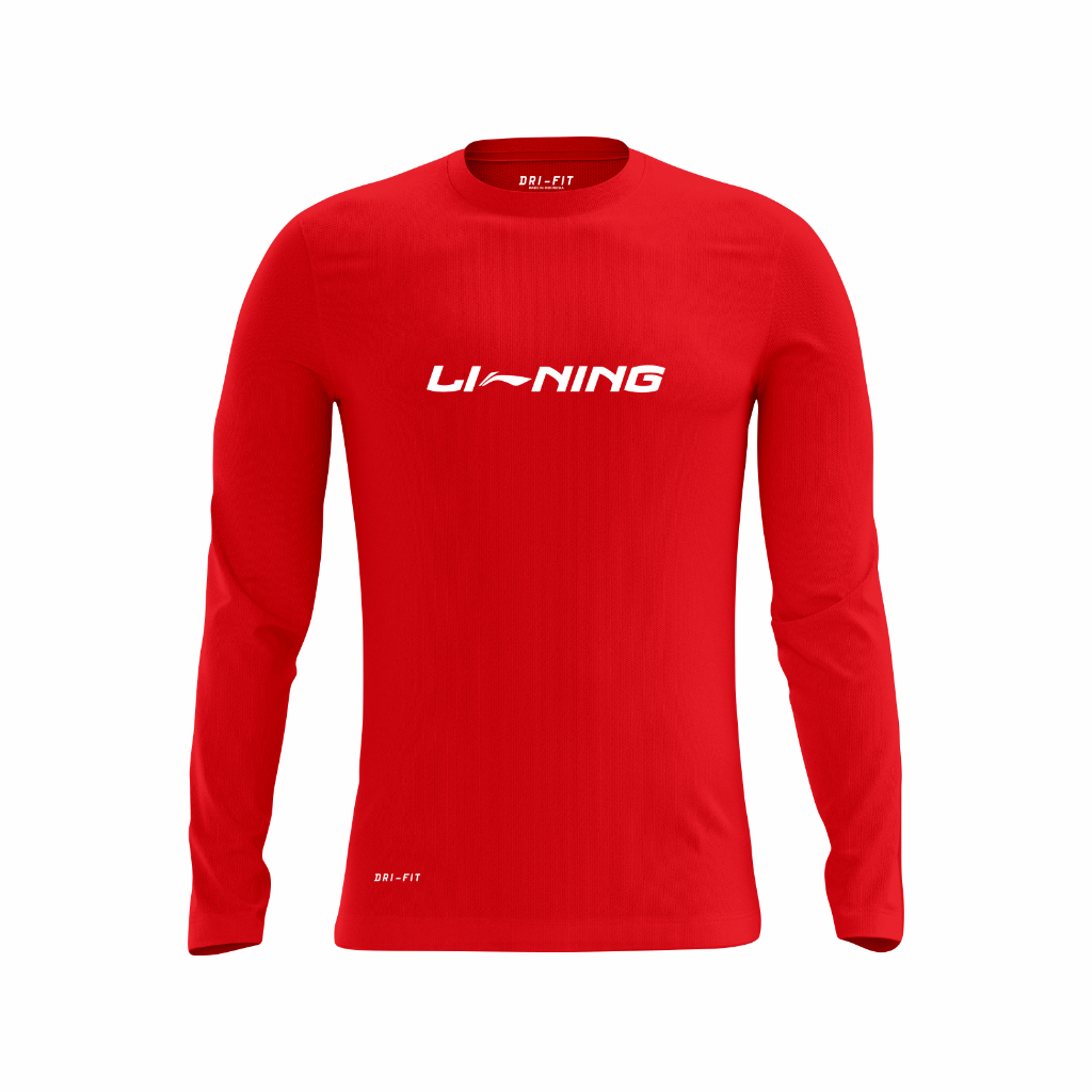 Kaos badminton Pria Lengan Panjang Baju Running Training Jersey Lengan Panjang Pria Baju Olahraga