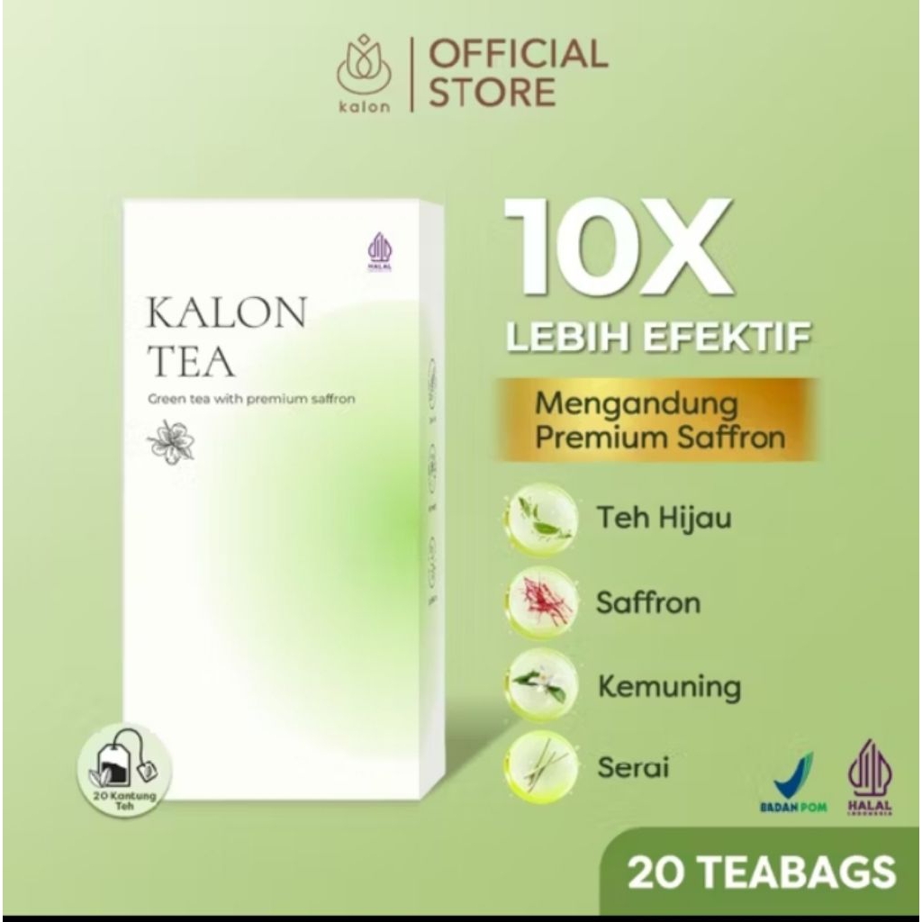 Kalon Teh Hijau Premium Saffron Green Tea - Minuman Kalon Tea