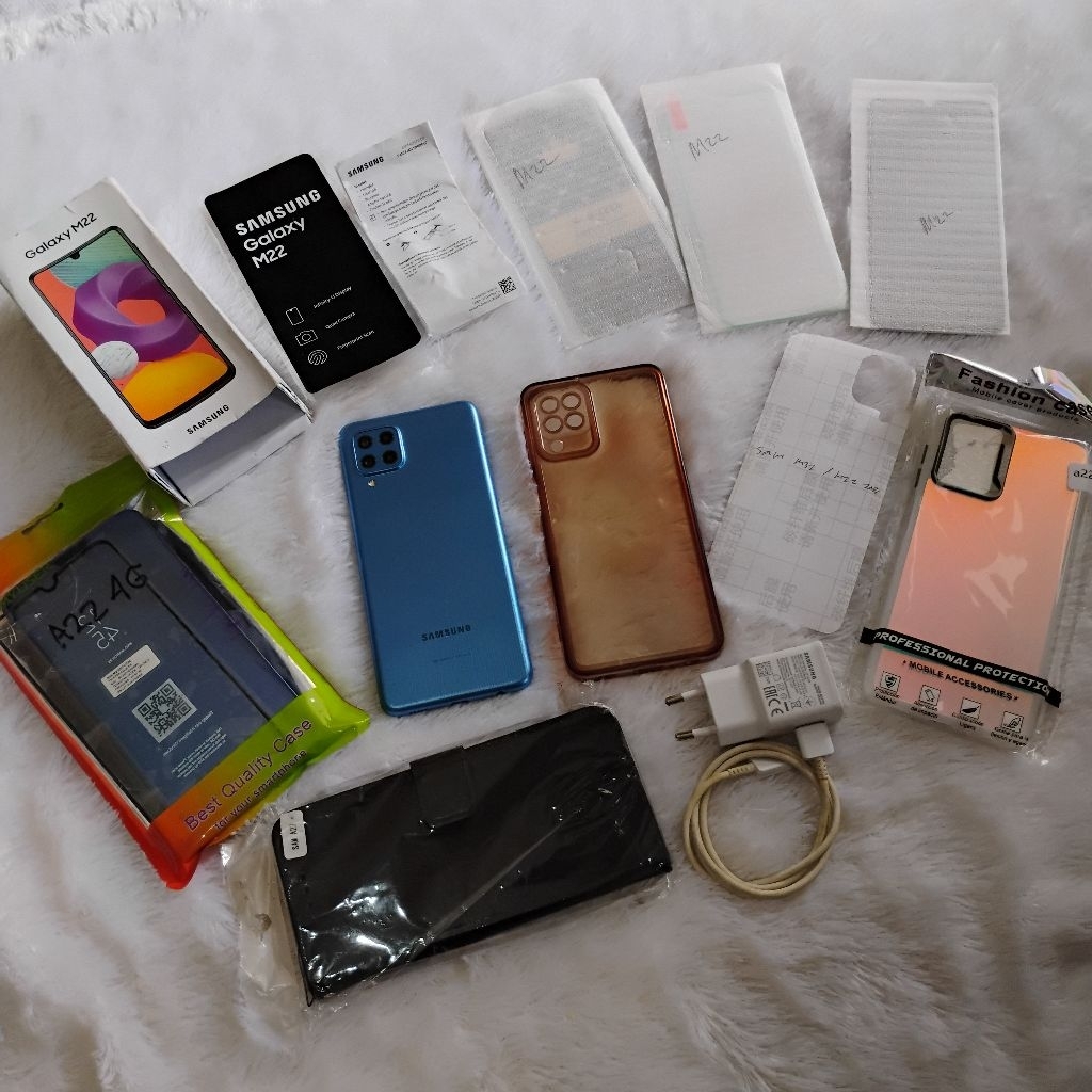 Samsung Galaxy M22 ex SEIN Smartphone Android 13 Ram 6GB Internal Storage 128GB 6/128 bekas pakai se