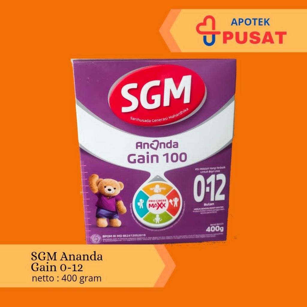 SGM Ananda Gain 100 0 - 12 bulan 400gram (FREE PACKING KARDUS & BUBBLE WRAP)