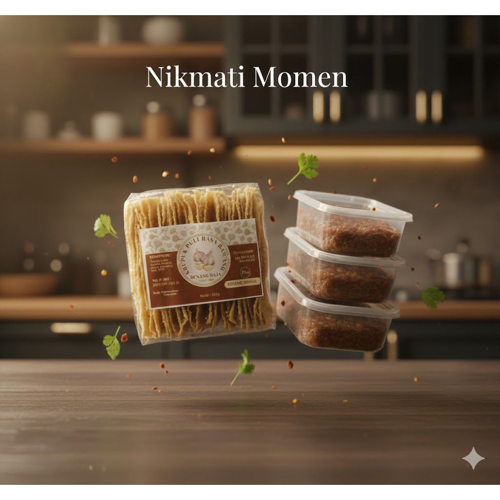 Paket building krupuk gendar 25 lembar + sambel pecel 200 gram khas Madiun homade tanpa pengawet