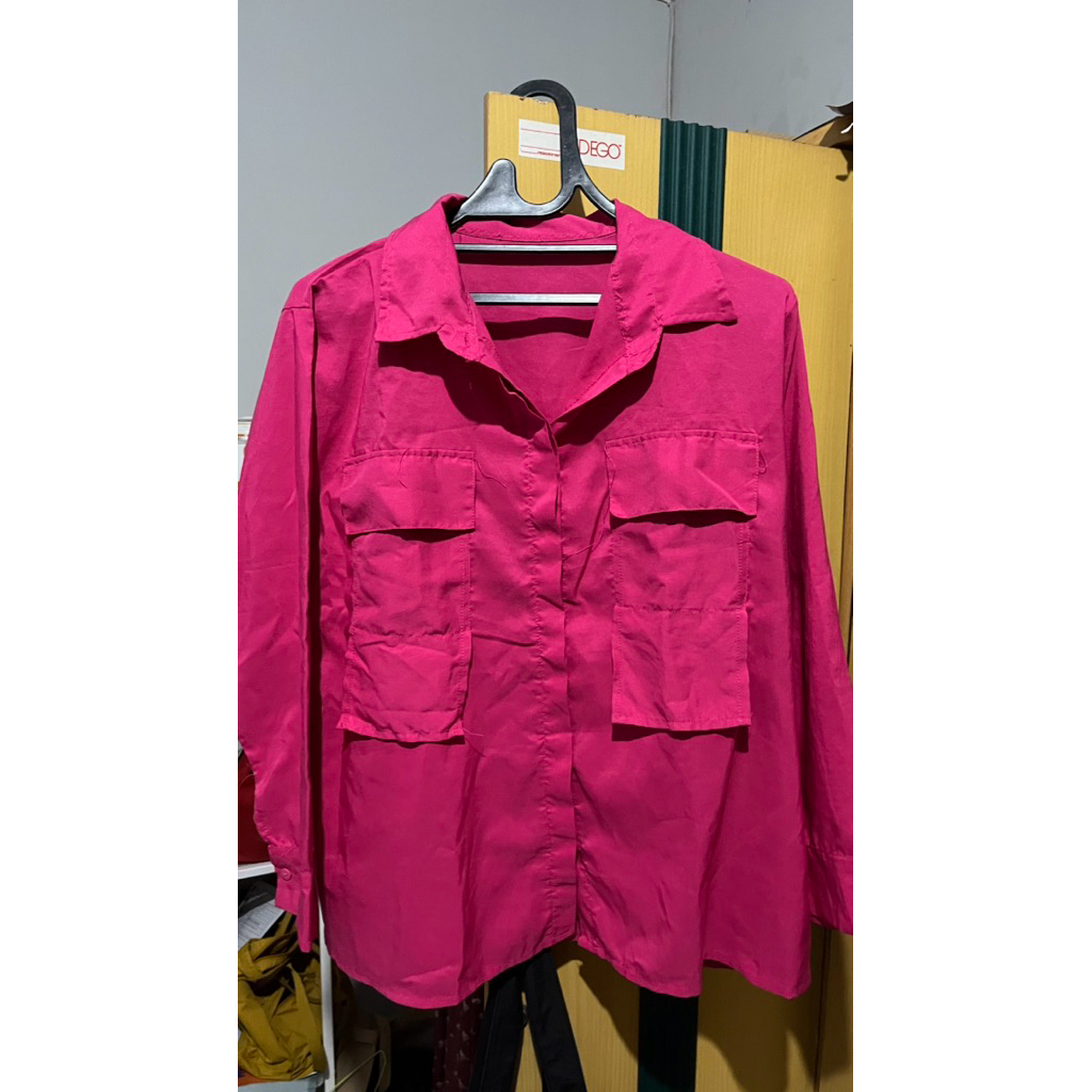 kemeja fuschia