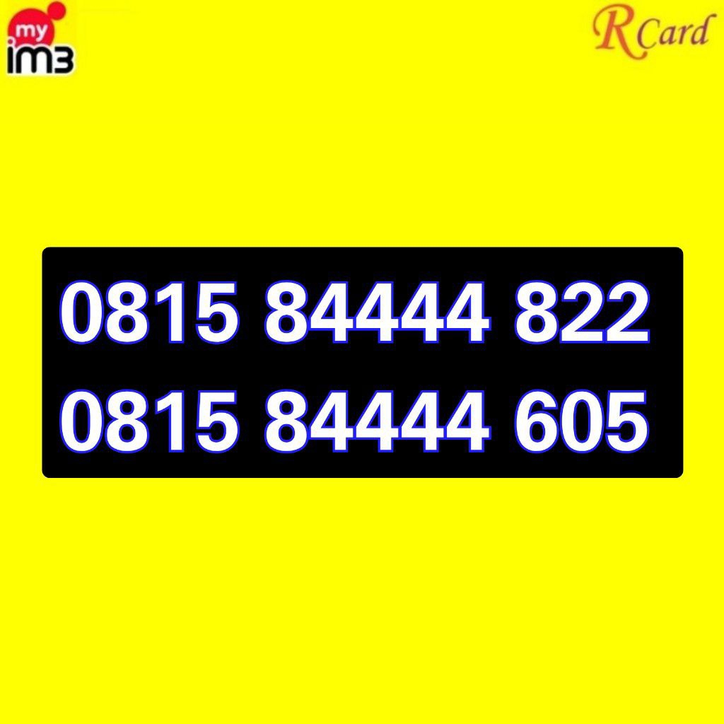 Perdana Nomor Cantik Indosat im3 Kwartet 84444605 4605 84444 822