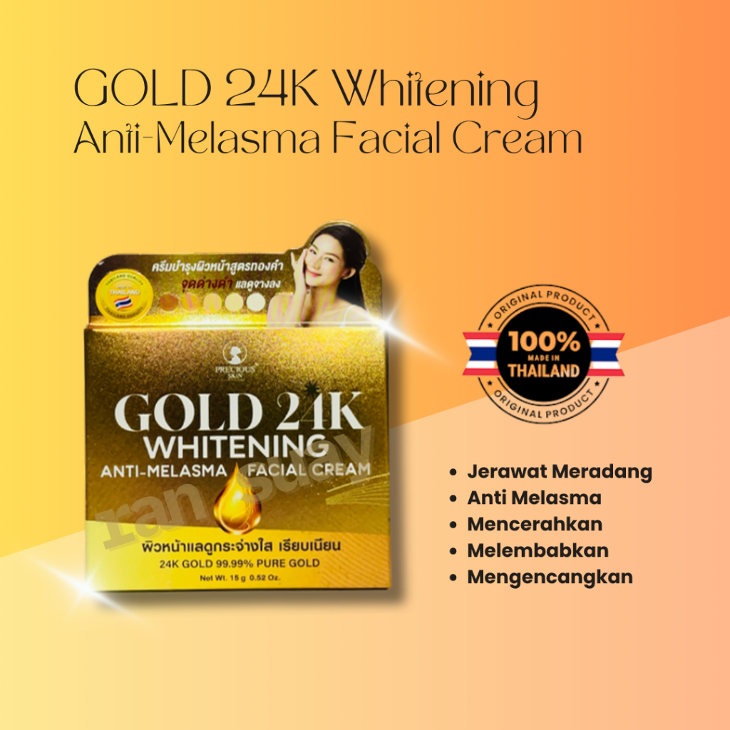 SOAP 24K GOLD PRECIOUS SKIN ORIGINAL THAILAND / FLEK BANDEL
