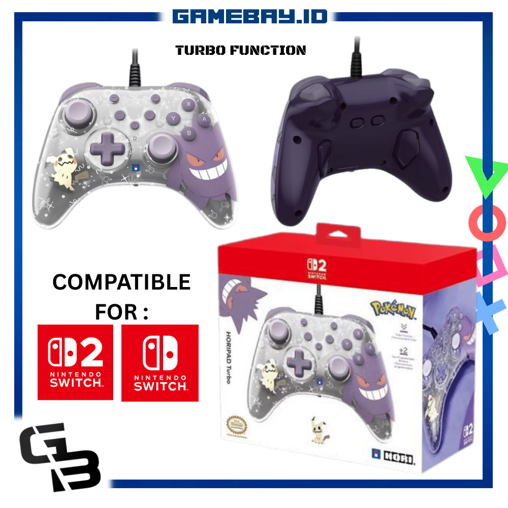 HORIPAD Turbo ( Gengar & Mimikyu ) for Nintendo Switch 2 - NSX-090U