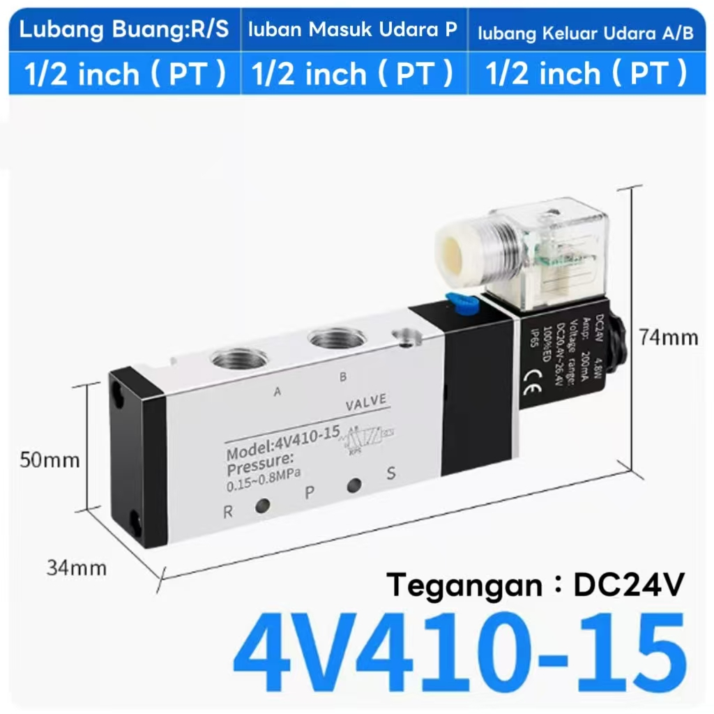 Solenoid Valve 4V410-15 AC220-5V Solenoid 4V410-15 DC24-5V