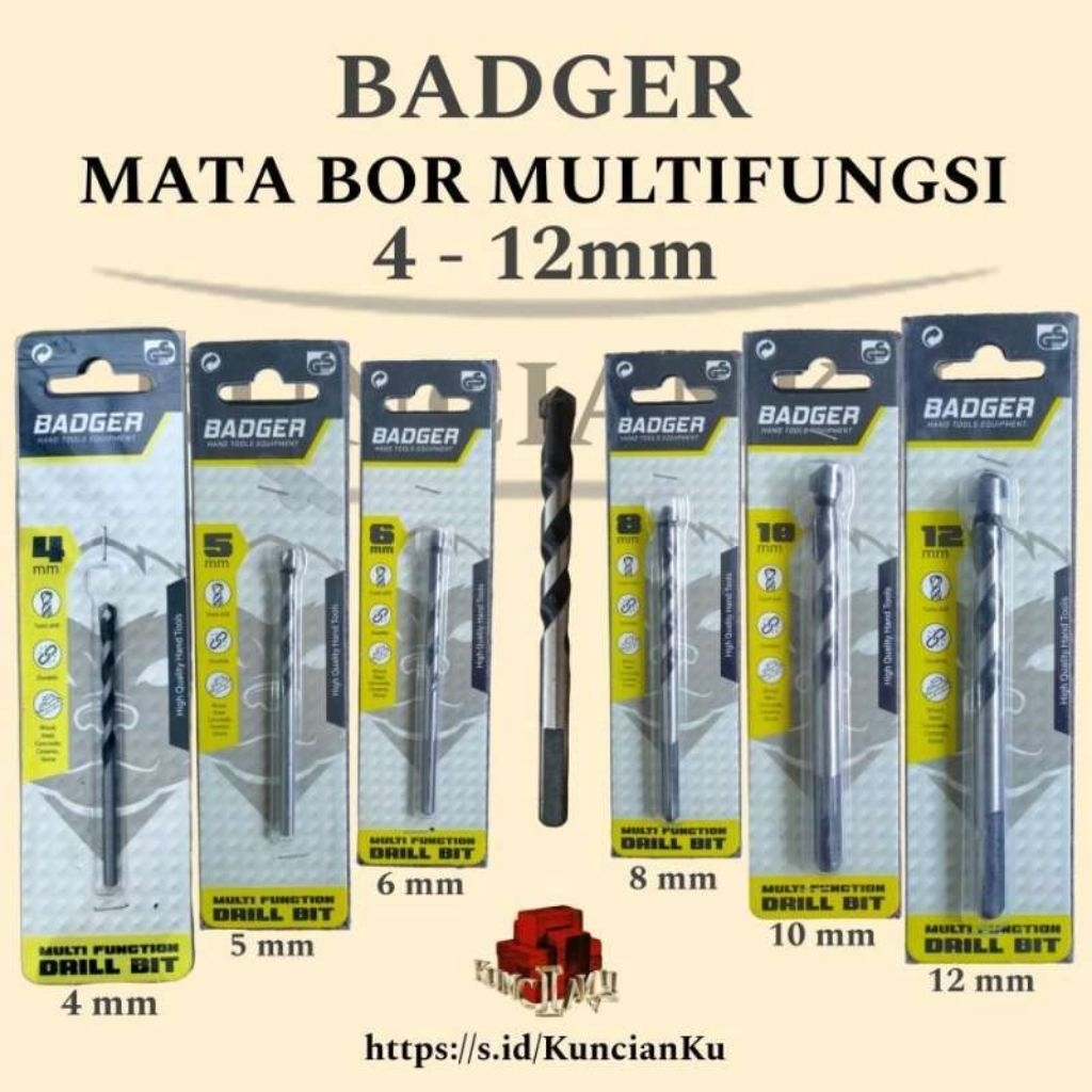 mata bor multifungsi set 5 pcs / mata bor besi / mata bornkaca / mata bor kayu / mata bor keramik / 