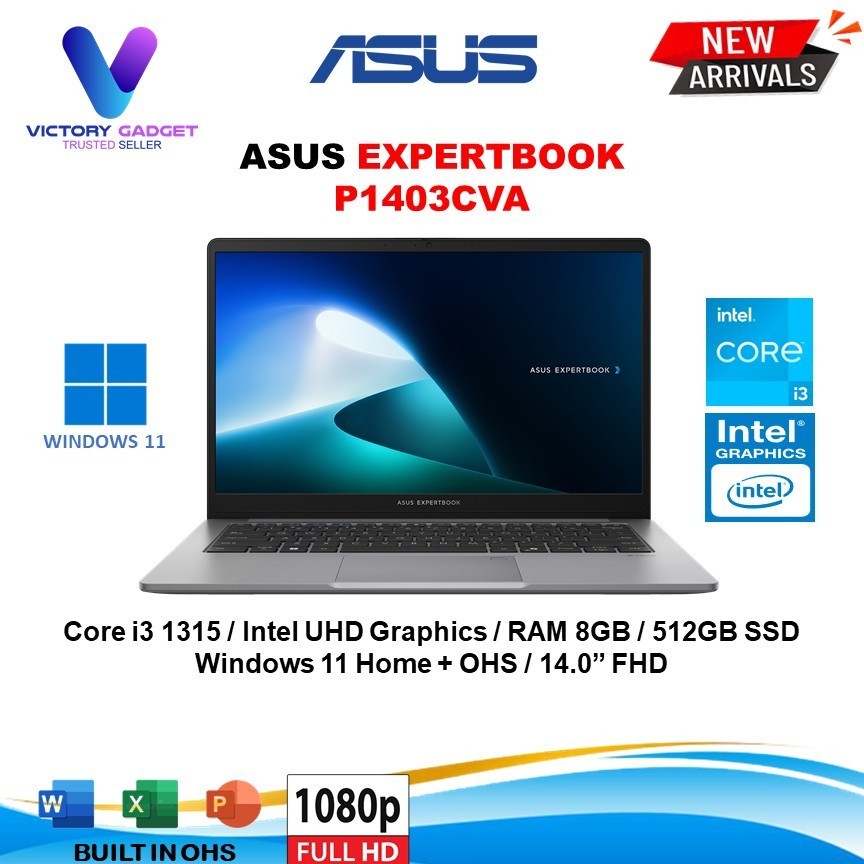 ASUS ExpertBook P1403CVA Core i3 1315 16GB 512GB SSD W11 OHS 14.0FHD