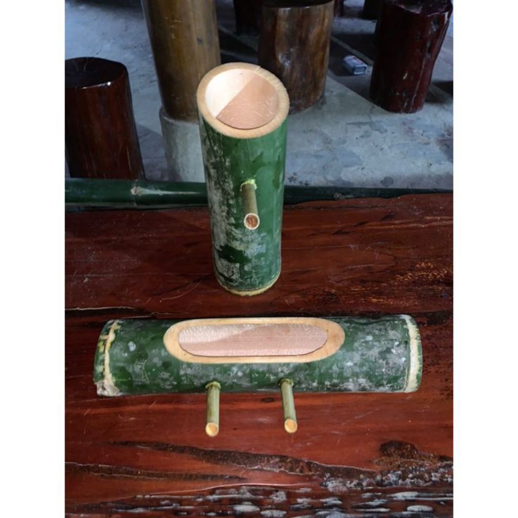 Pancuran air bambu alami termurah,hiasan kolam