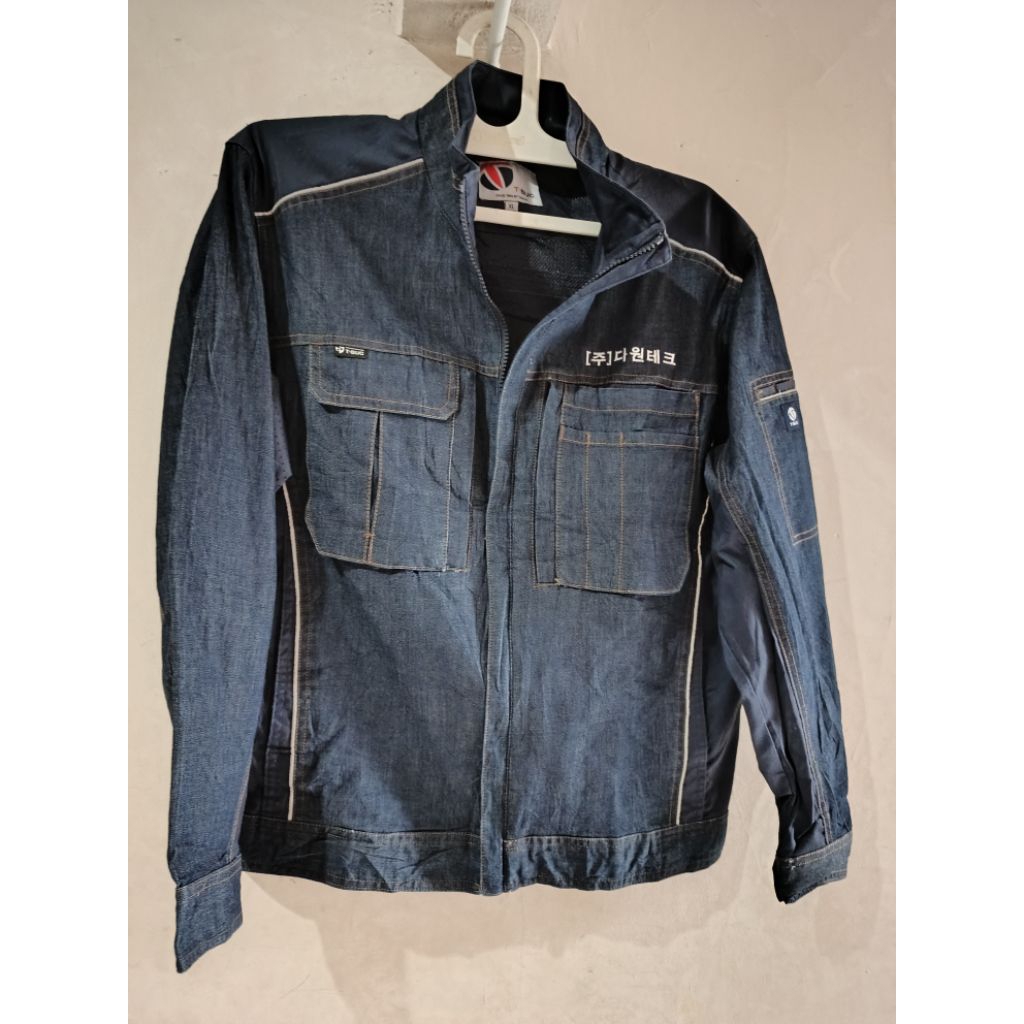 Jaket denim ziper T-Buc