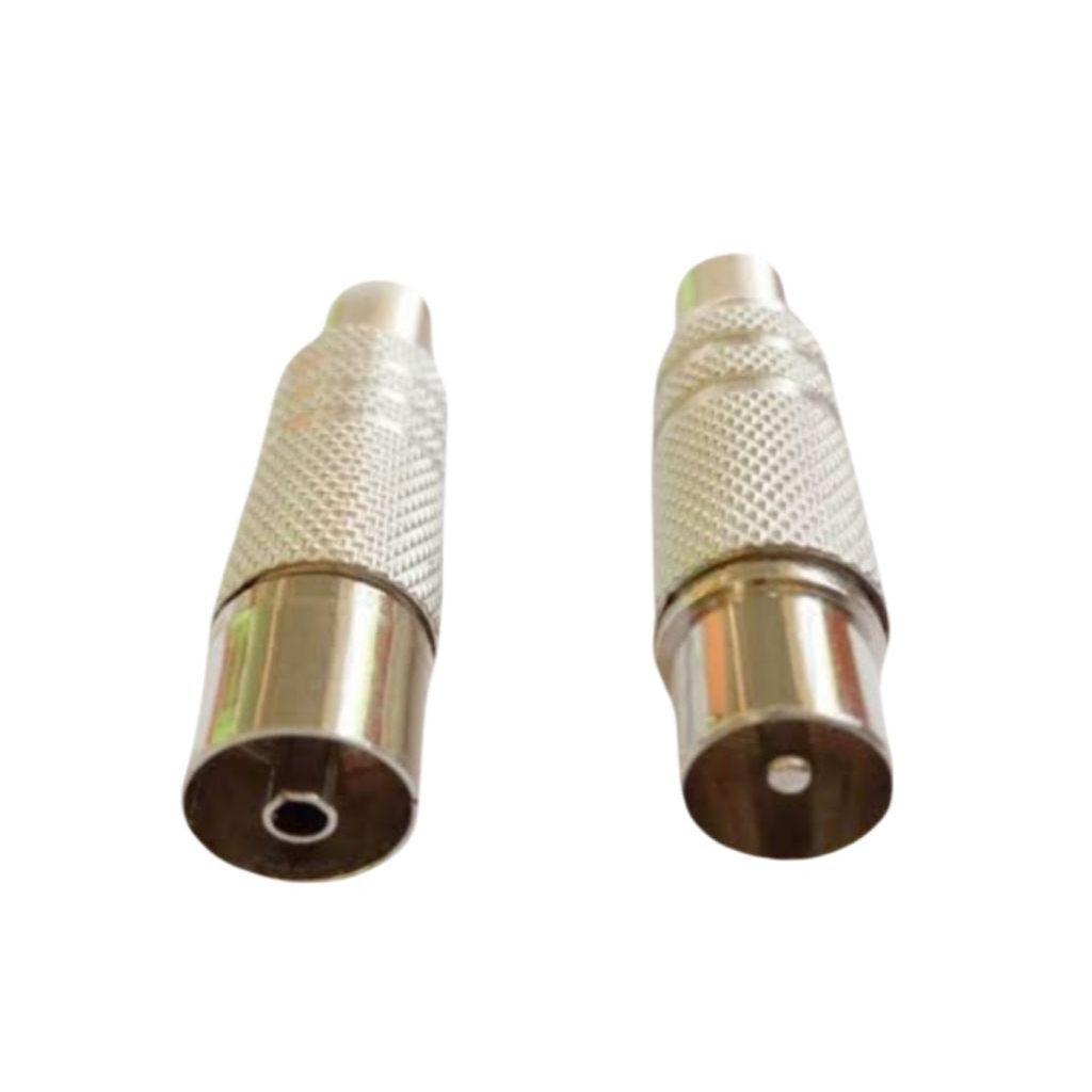 Jack Antena TV Tabung 5C Besi Set Male Female Konektor Kabel Antena TV Rakitan