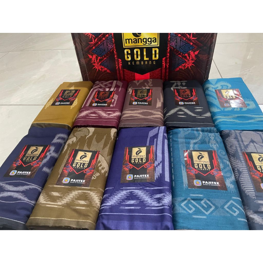 Sarung Mangga Gold Kembang Sarung Tenun Dewasa Mangga Gold Kembang Original