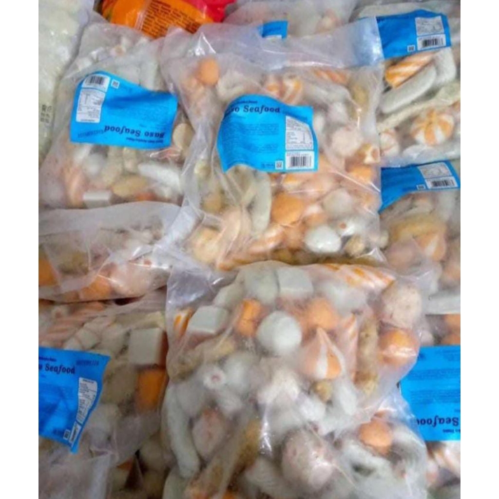 INDOMINA baso seafood mix / seafood kiloan 1kg (steamboat seafood)