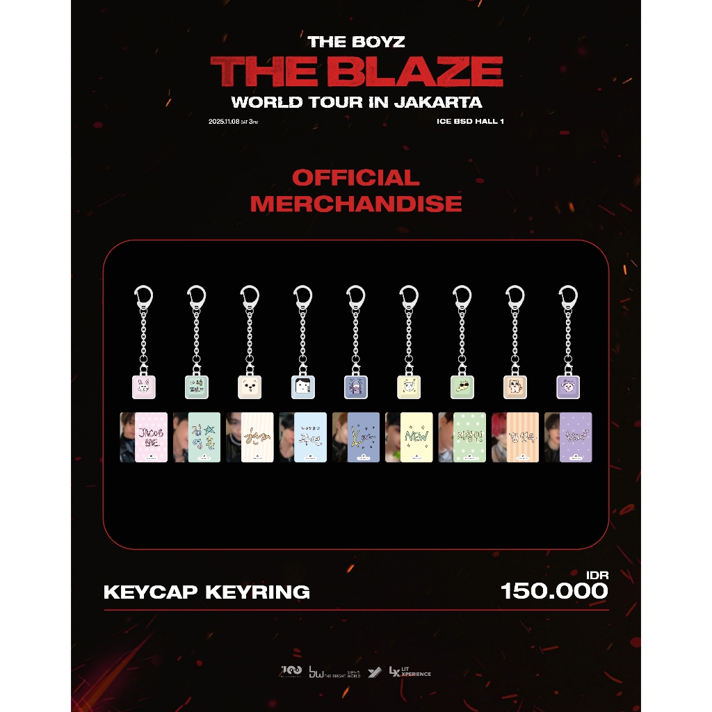 THE BOYZ <THE BLAZE> WORLD TOUR in JAKARTA OFFICIAL MD - KEYCAP KEYRING