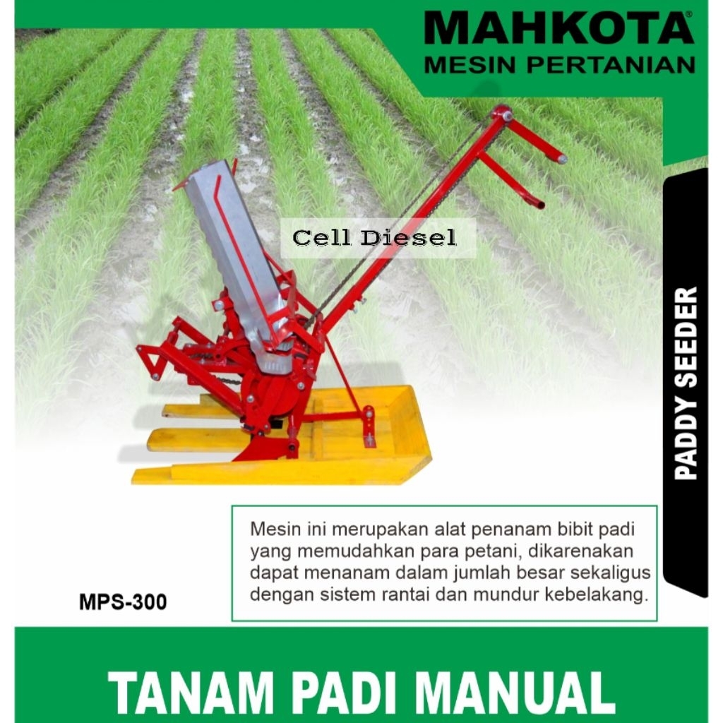 Alat Tanam Padi Manual Paddy Seeder MAHKOTA MPS 300