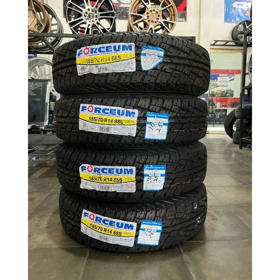BAN MOBIL PENUMPANG TYPE OFFROAD FORCEUM A/TZ R 185 70 R14 BAN MOBIL TUBLES RADIAL FREE PENTIL