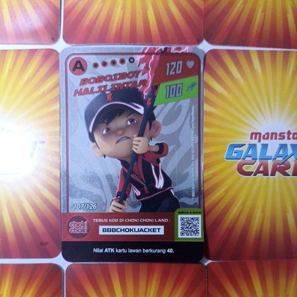 kartu choki-choki BoBoiBoy Halilintar
