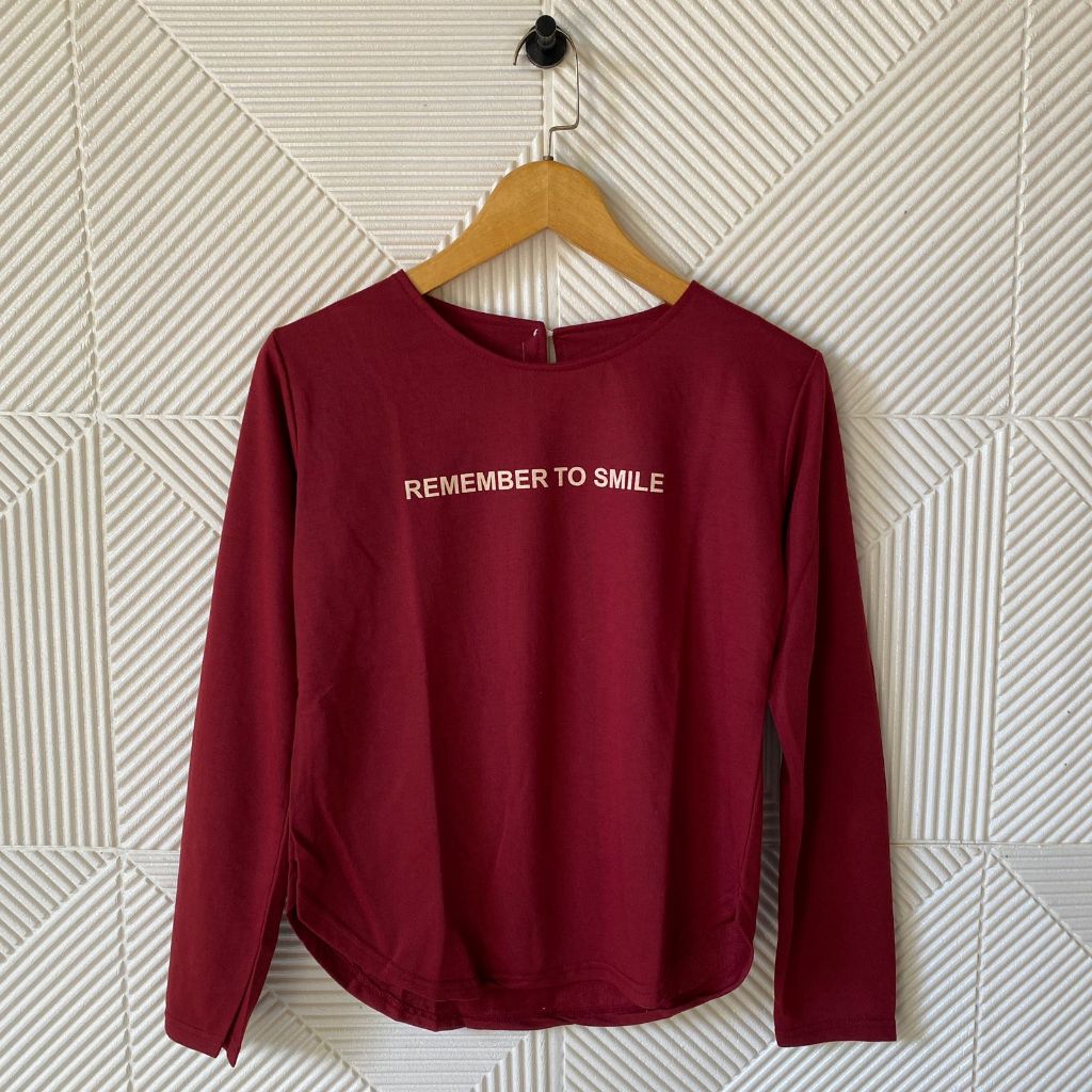 atasan wanita lengan panjang/kaos oval tangan panjang wanita/t-shirt/kaos wanita terbaru kekinian