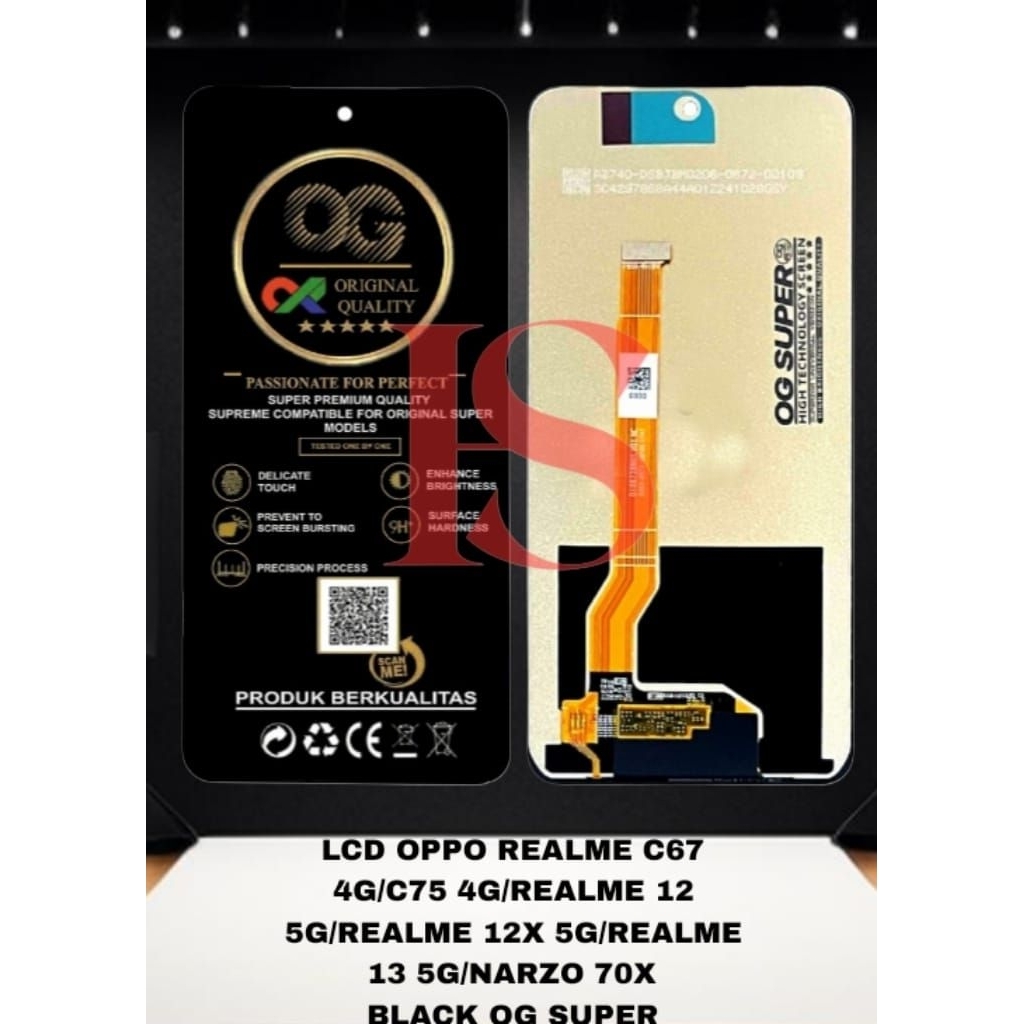 LCD OPPO REALME C67 4G FULLSET TOUCH SCREEN LCD REALME C67 4G/C75 4G/REALME 12 5G/REALME 12X 5G/REAL